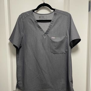 Figs women’s Catarina scrub top, graphite, large